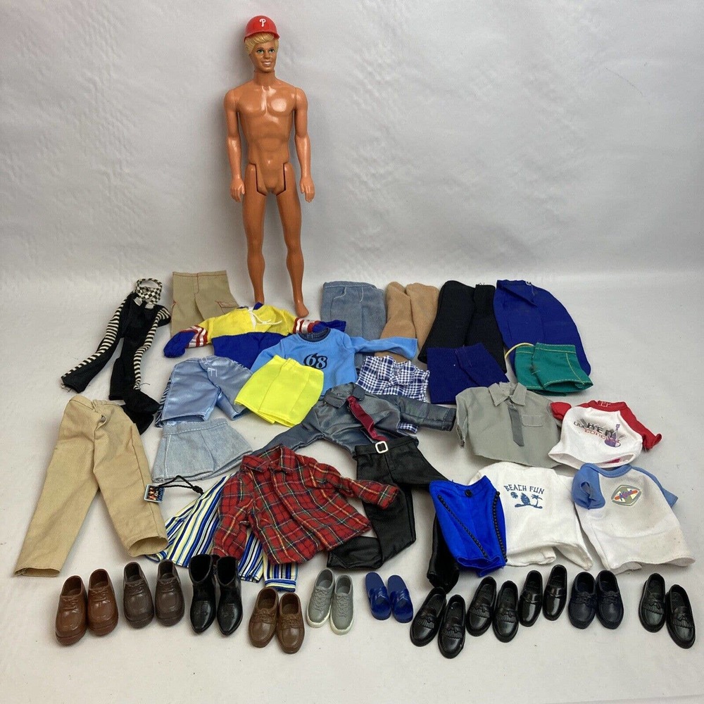 Vintage 90s - Contemporary Ken Doll Clothes Shoes Accessories Large Mixed Lot
